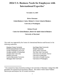 2024 U.S. Business Needs for Employees with International Expertise report